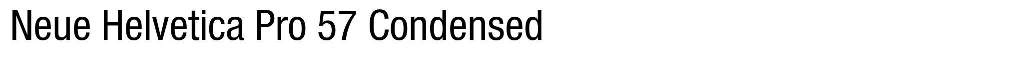 Neue Helvetica Pro 57 Condensed image